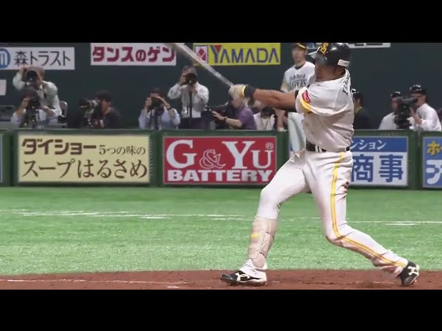 【4回裏】万全をアピール!! ホークス・柳田が復帰初戦でタイムリーヒット!! 2017/10/22 ローチケ CS パ final H-E