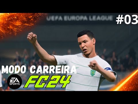 MINHA ESTREIA NA EUROPA LEAGUE - MODO CARREIRA JOGADOR FC24 (PS5 SLIM GAMEPLAY PT-BR)