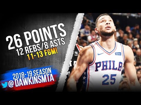 Ben Simmons Full Highlights 2018 12 22 76ers vs Raptors   26 Pts 12 Rebs 8 Asts!  FreeDawkins