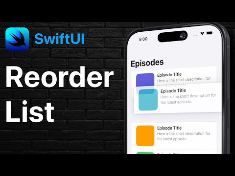 SwiftUI - Reorder a List (2 Ways) thumbnail