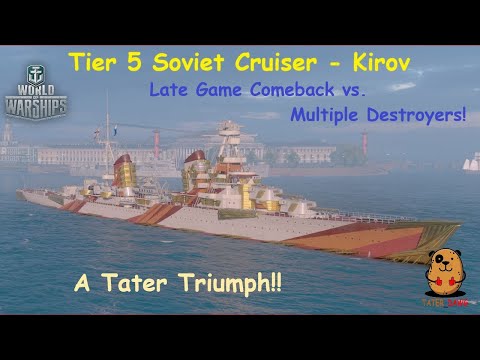 T5 Soviet Cruiser Kirov - Strikes Again!  Late game comeback! - World of Warships