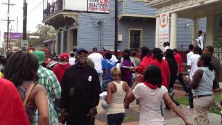 Sidewalk Steppers Second Line, 2/6/2012 with Rebirth Brass Band