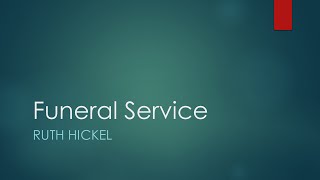 Funeral for Ruth Hickel at Trinity Lutheran Church in Great Falls, MT