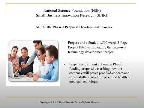 How To Successfully Prepare NSF SBIR Phase I Proposals