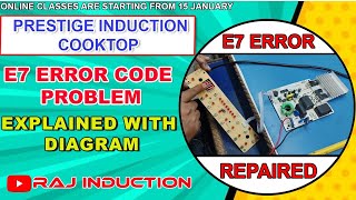 Prestige Induction Cooktop E7 Error Problem Explained With Diagram | Raj Induction