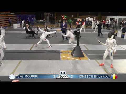 2022 937 T32 16 F E Individual Cadets NoviSad SRB ZCH 8 IONESCU ROU vs MOURIKI GRE