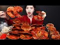 SUB Spicy Buldak Braised Seafood Mukbang Asmr King Tiger Shrimp Huge Scallops Giant Abalone