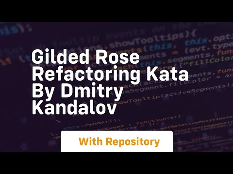 Gilded rose refactoring kata by dmitry kandalov