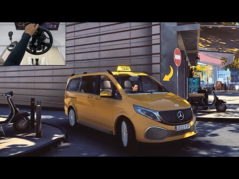Mini Bus Taxi Driving - Taxi Life A City Driving Simulator | Steering Wheel Gameplay