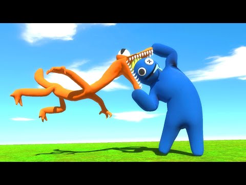 Rainbow Friend Orange Vs Rainbow Friend Blue - Animal Revolt Battle Simulator