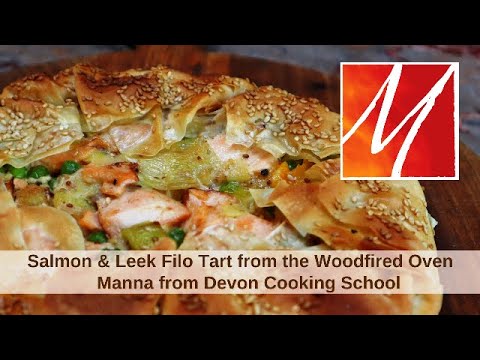 Salmon & Leek Filo Tart from the Woodfired Oven