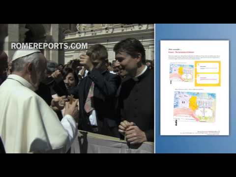 Los obispos europeos regalan al Papa una colección de dibujos hechos por niños