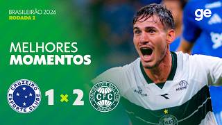 CRUZEIRO 1 X 2 CORITIBA | MELHORES MOMENTOS | 2ª RODADA BRASILEIRÃO 2026 | ge.globo