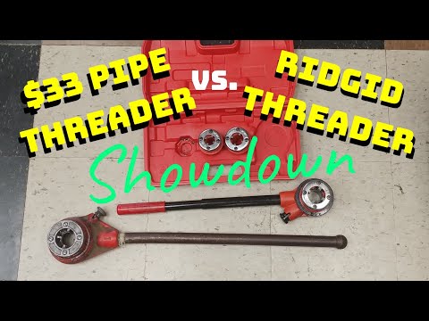 $33 Pipe Threader Vs. Ridgid Pipe Threader. HFS TAR-100 and Ridgid 12-R Pipe Threader Tools Compared