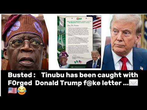 Busted : Tinubu has been caught  with F0rged Donald Trump f@ke letter.. ✉️📃😂🇺🇸