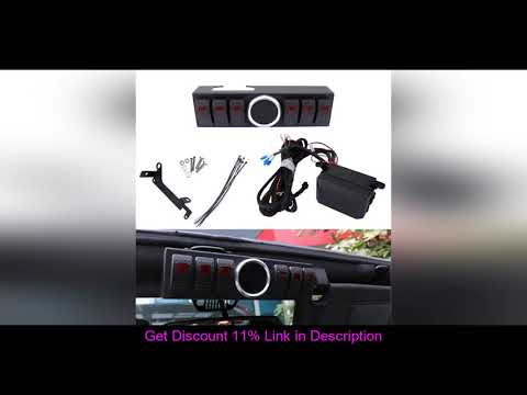 ⭐️ Switch Panel 6-Switch Dual Lit LED Panel for-Jeep Wrangler JK  2009-2017