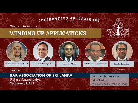 BASL Webinar 1.40 - Winding Up Applications