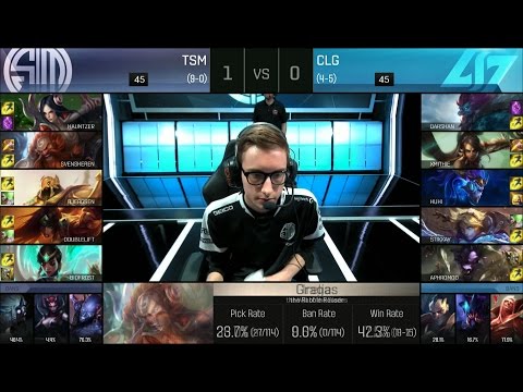 CLG vs TSM 2 Games - NA LCS Summer 2016 W5D3 - Counter Logic Gaming vs Team Solomid