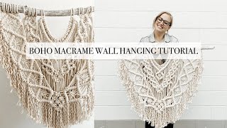 How To: DIY Large Boho Macrame Wall Hanging Tutorial