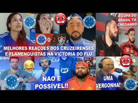 MELHORES REAÇÕES CRUZEIRENSES E FLAMENGUISTAS AO CRUZEIRO 0X2 FLUMINENSE COM GOLS DO GANSO E CANO