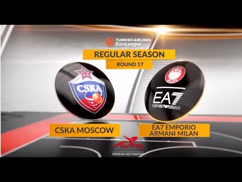 EuroLeague Highlights RS Round 17: CSKA Moscow 101-64 EA7 Emporio Armani Milan