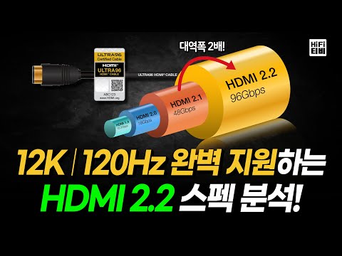 대역폭 2배 업! 96Gbps HDMI 2.2을 분석합니다.