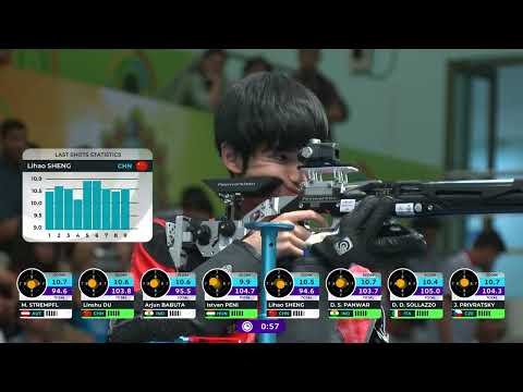 Highlights 10m Air Rifle Men Delhi IND - ISSF World Cup Final 2024