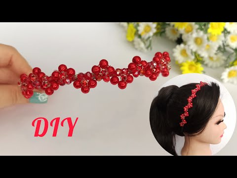 Hair accessory with pearl/Diy headpiece with pearl/...
