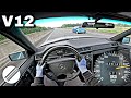 1993 Mercedes Benz W124 SG65 V12 TOP SPEED DRIVE ON GERMAN AUTOBAHN