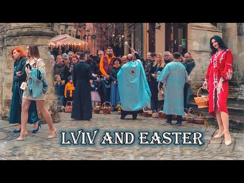 🇺🇦 Magic of Easter in Lviv 2023. Virtual walking tour. Ukraine [4K]