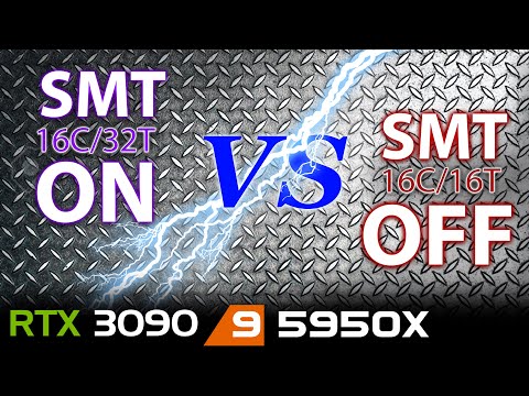 Should you disable SMT on Ryzen 16-core CPUs in gaming? 5950X - SMT OFF vs ON | RTX 3090