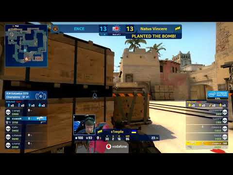 ENCE vs Na'Vi - Semi-Finals - Champions Stage - IEM Katowice 2019 (s1mple plays)