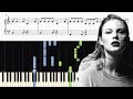 Taylor Swift - Getaway Car - Piano Tutorial + SHEETS