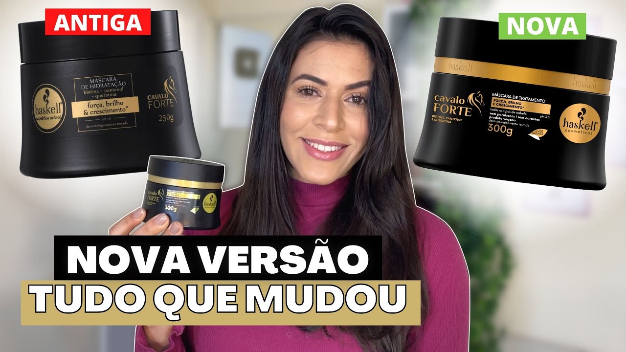 CAVALO FORTE HASKELL: TESTEI A NOVA MÁSCARA + COMPAREI COM A ANTIGA - O que mudou | Larisse Gama