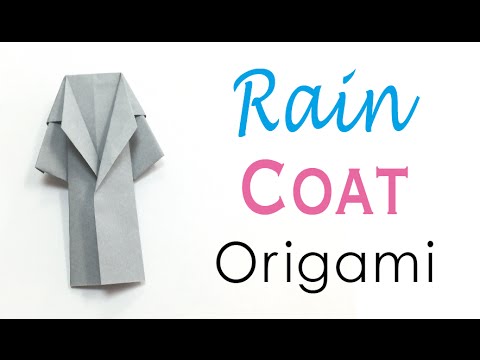 Easy☺︎ Origami Paper Rain Coat Outer - Origami Kawaii〔#084〕
