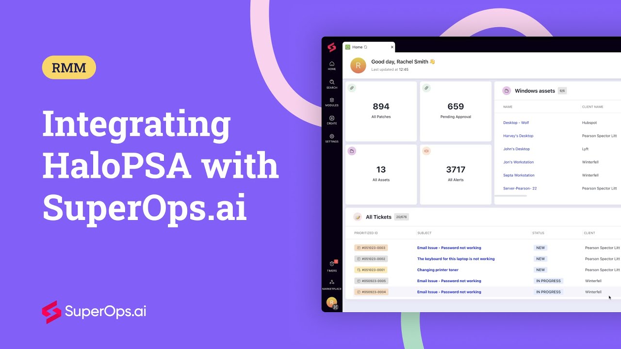 Integrating Halo PSA with SuperOps