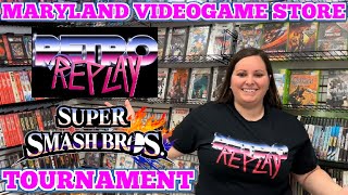 A NEW VIDEOGAME STORE IN BEL AIR, MARYLAND HAS A SMASH BROS TOURNAMENT! RETRO REPLAY! RECAP!