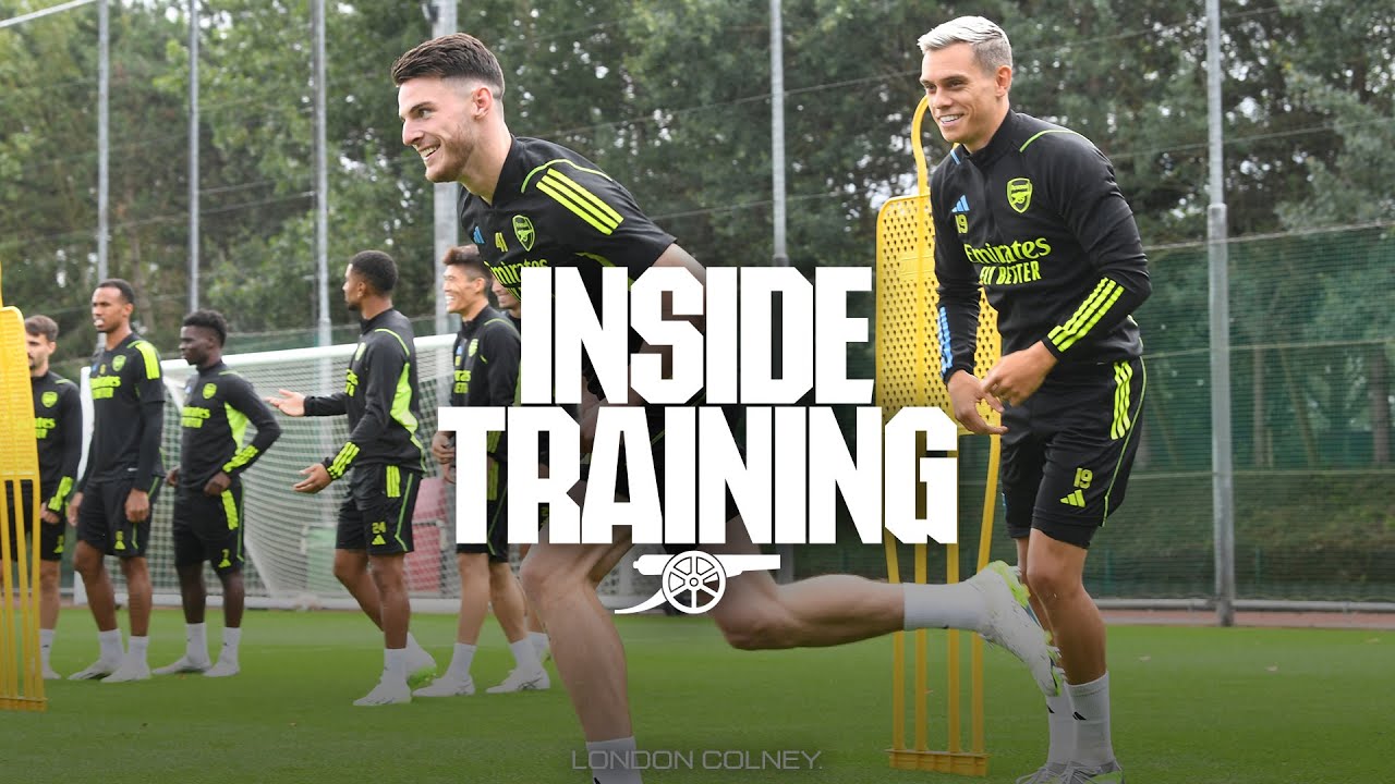 INSIDE TRAINING | Getting set to face Manchester City at Wembley Stadium
