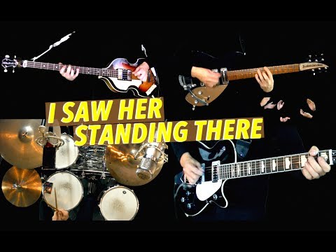 I Saw Her Standing There - Instrumental Cover - Guitars, Bass and Drums Video