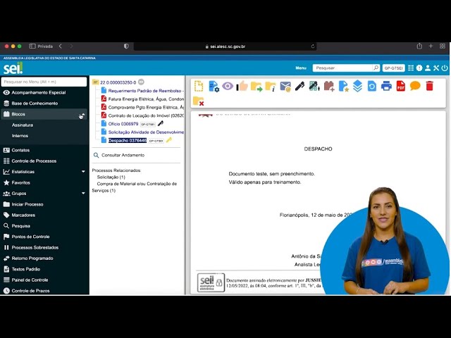 Como assinar documentos por usuários de setores diferentes?