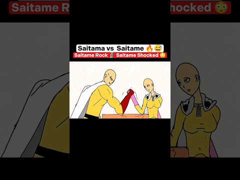 Saitama vs saitame arm wrestling competition 🔥😂 #shorts #anime #badass #moments