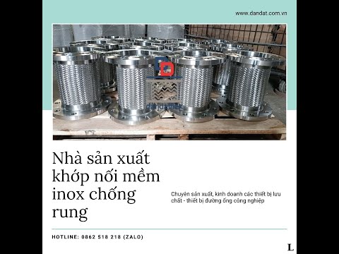 Khớp nối mềm inox 304 mặt bích PN16, Khớp nối mặt bích, Khớp chống rung, Khop noi mem inox