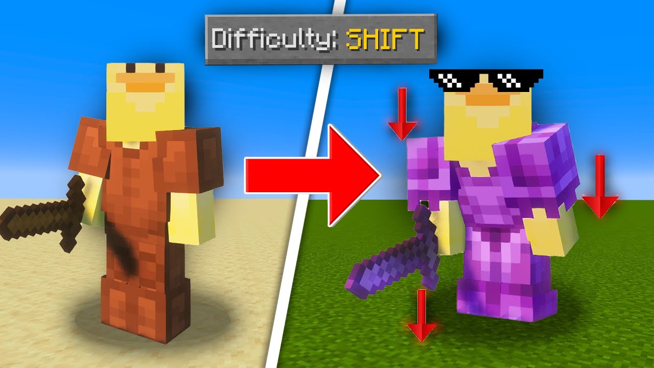 Minecraft, but crouching drops random items!