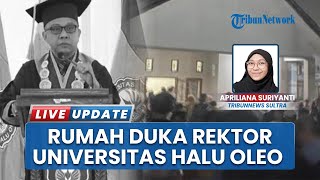 Rektor UHO Prof Armid Wafat, Suasana Haru di Rumah Duka Dipenuhi Pelayat & Karangan Bunga