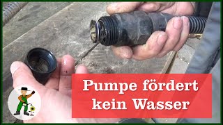 Pumpe zieht kein Wasser