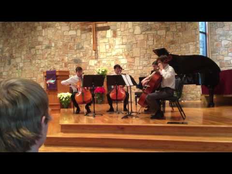 Maya's cello quartet playing Bach and Mozart