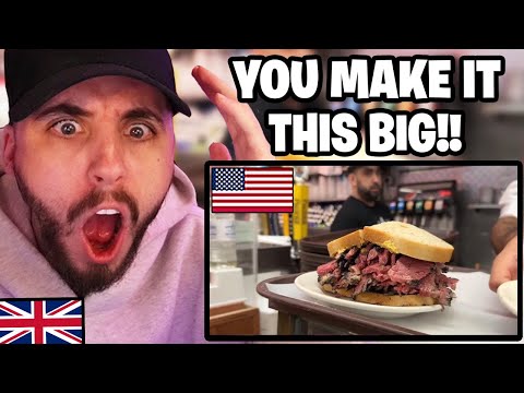 Brit Reacts to British Couple Visit America & try the MOST FAMOUS DELI in NYC!