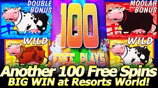 Journey to the Planet Moolah, Another 100 Free Spins! Big Win at Resorts World in Las Vegas!