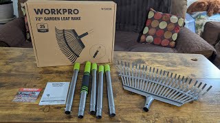 WORKPRO Adjustable 73” Small Leaf Rake  Review