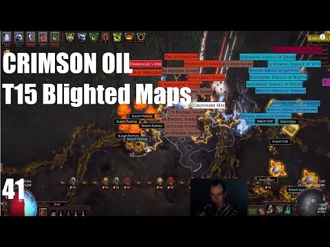 3x CRIMSON OIL ON T15 BLIGHTED MAPS [3.8] PATH OF EXILE - BLIGHT LEAGUE POE CURRENCY FARMING 41